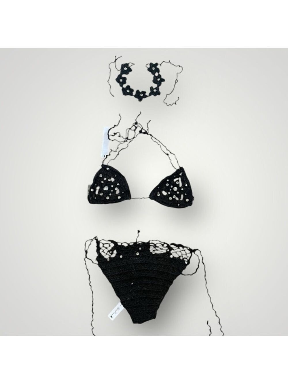 Monica Hansen Chelabella Crochet Bikini & Choker Set (3 piece) - Picture 3 of 4